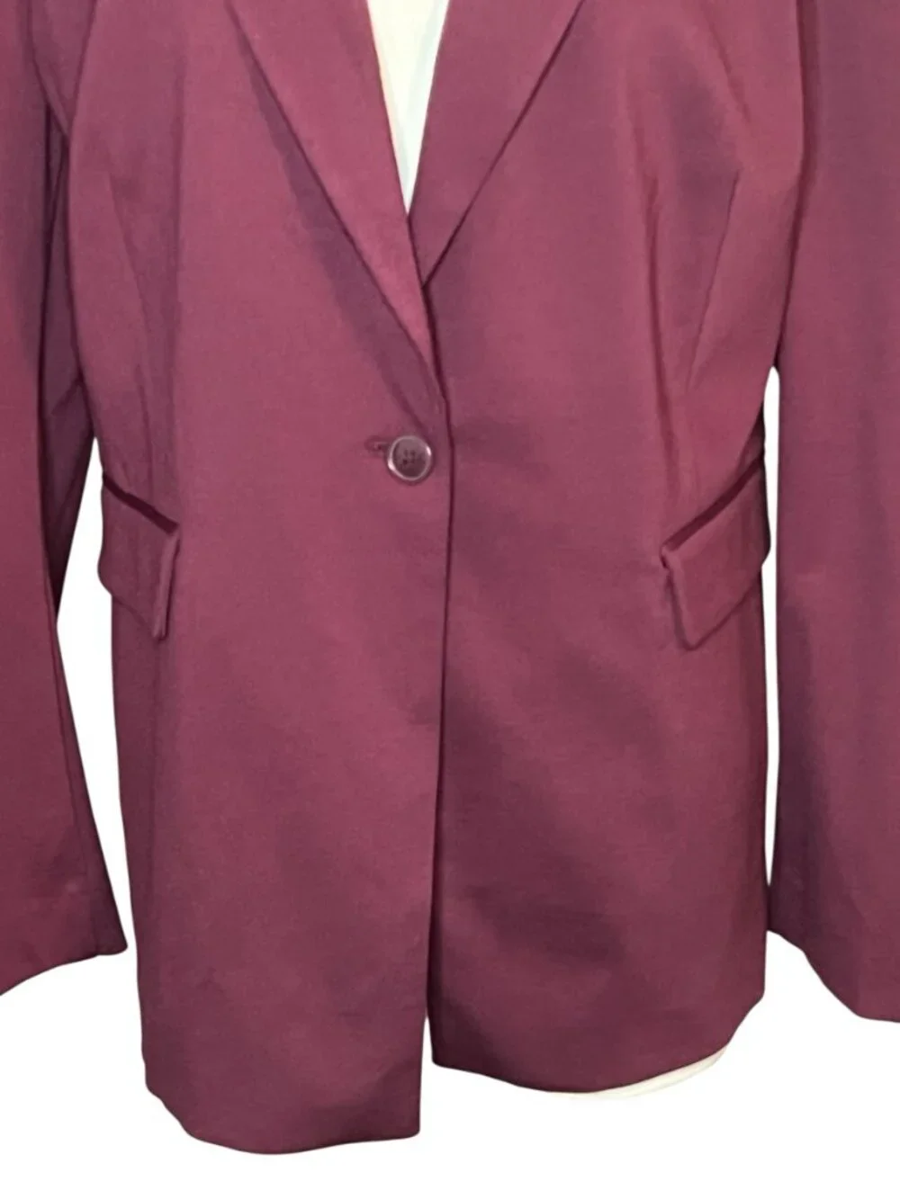 Lane Bryant burgundy red one button suit blazer size 24W NWT